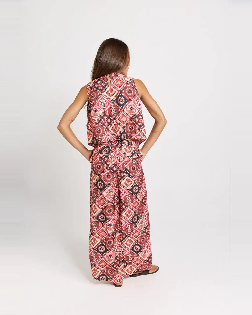 Betty Basics Sable Wide Leg Pant in Brown