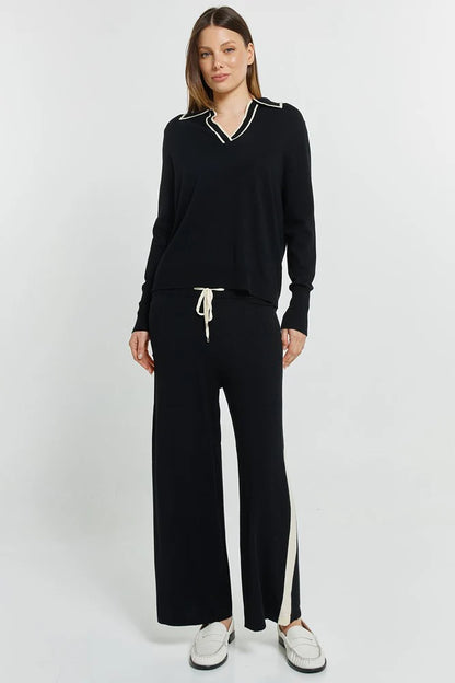 Makenna Polo Sweater - Black