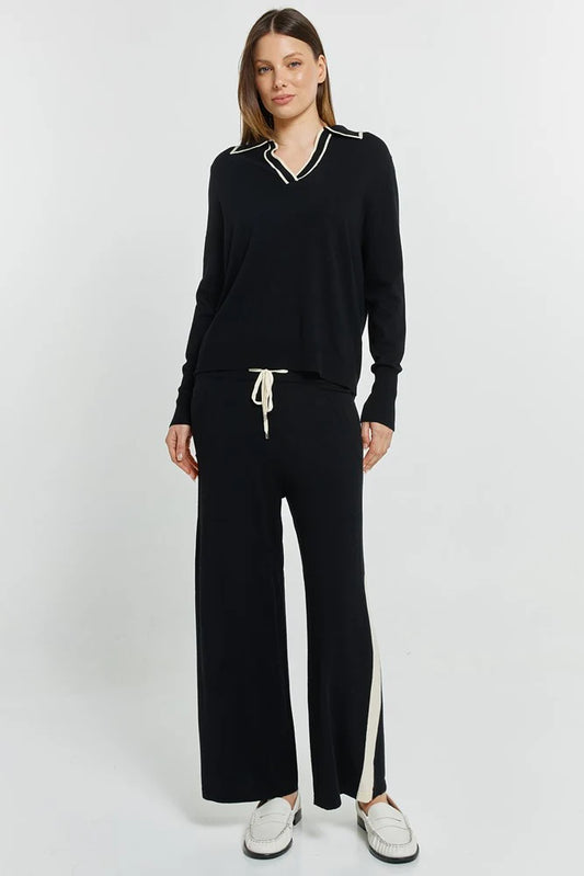 Makenna Polo Sweater - Black
