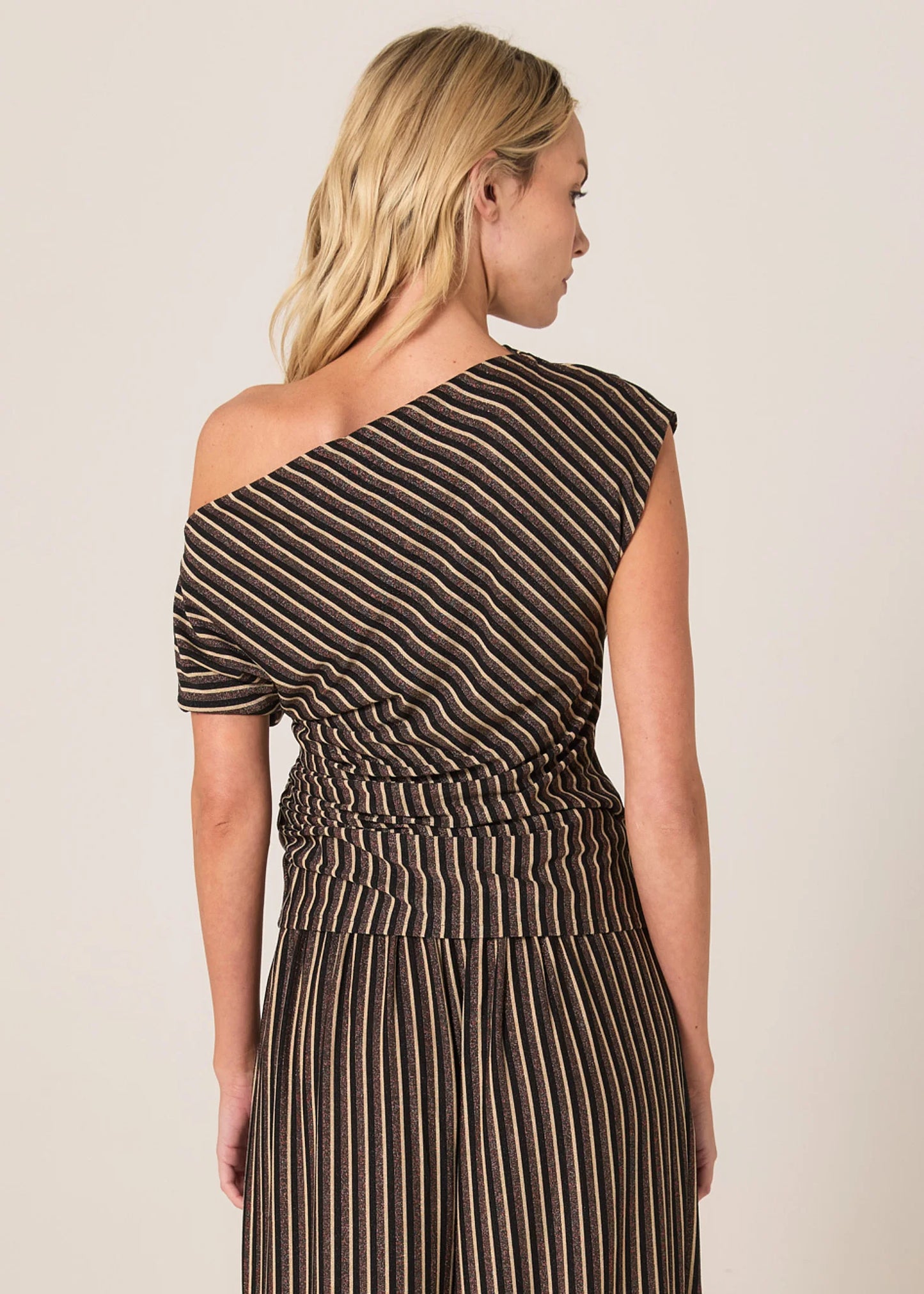 Everlyn Metallic Jersey Top - Multicolour