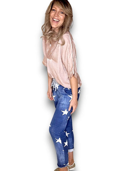 DARK DENIM STAR JOGGER