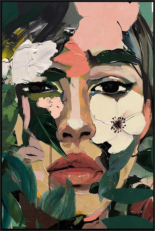 BLOOMING SOUL FRAMED CANVAS WALL ART 80X120CM