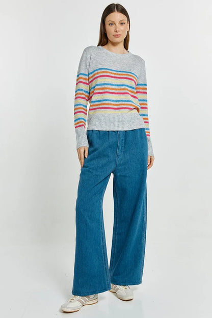 Elinda Sweater - Rainbow Stripe