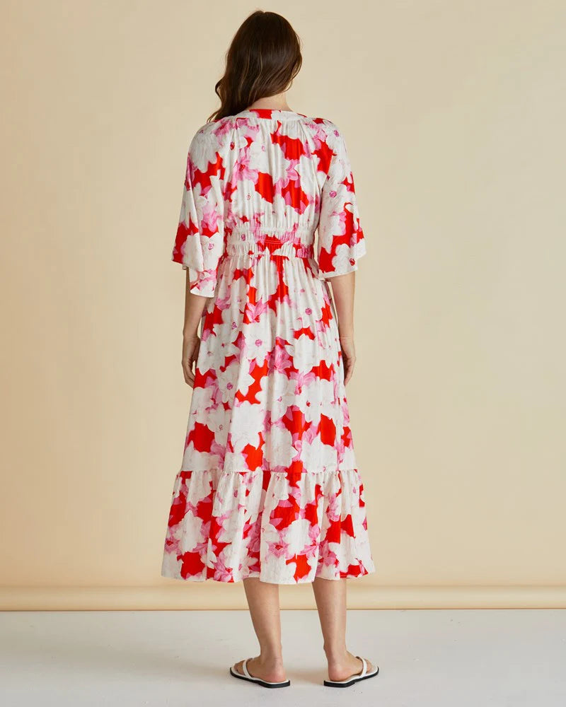 Moxie Dress - Red Print Floral
