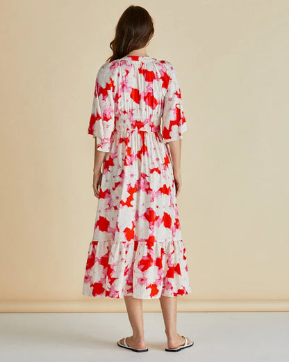Moxie Dress - Red Print Floral