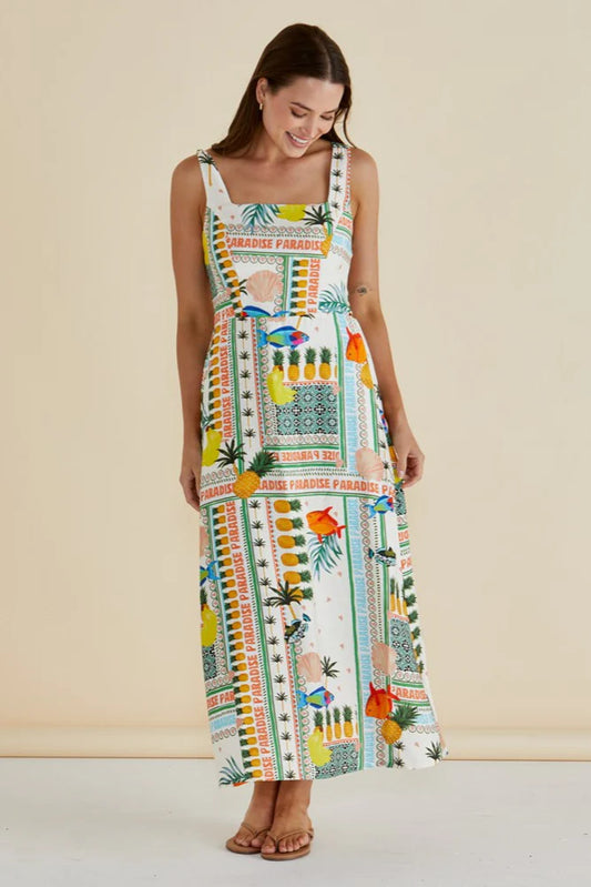 Tegan Midi Dress - Paradise Print