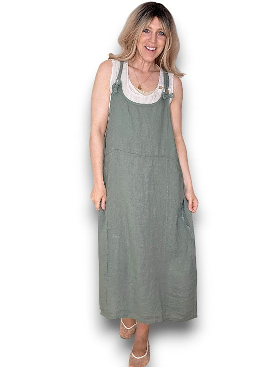 FOREST PLAIN TIE IT YOUR WAY-JUMPSUIT DRESS