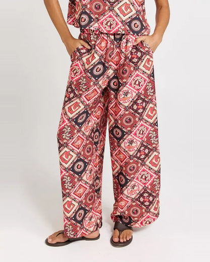 Betty Basics Sable Wide Leg Pant in Brown