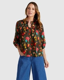 Guadalupe Top -Brown