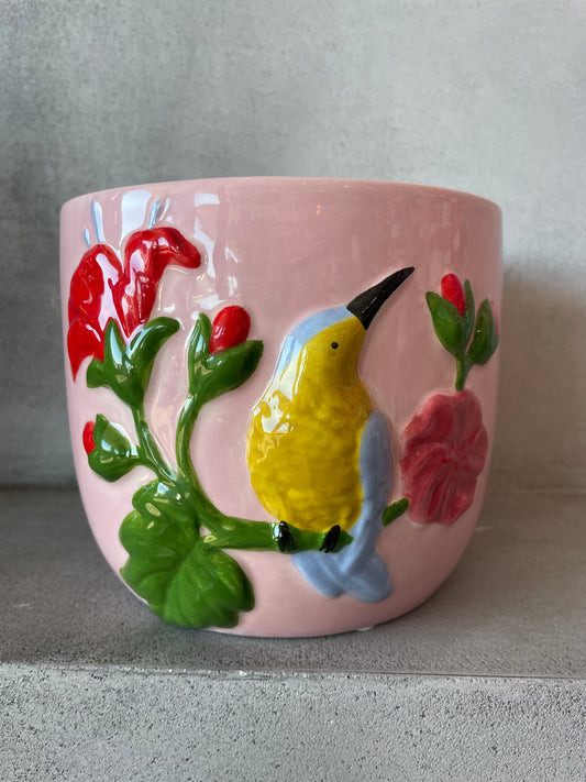 Hummingbird Planter -Pink