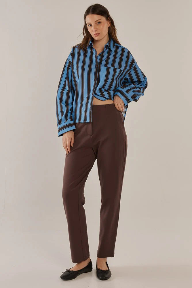 Paloma Straight Leg Pant -Brown