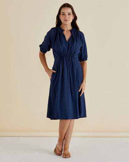 Emery Dress - Navy Blue