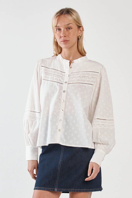 Eleri Lace Blouse - White