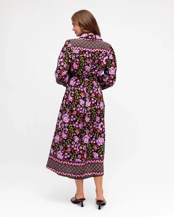Label Of Love Violet Floral Shirt Dress Violet Floral