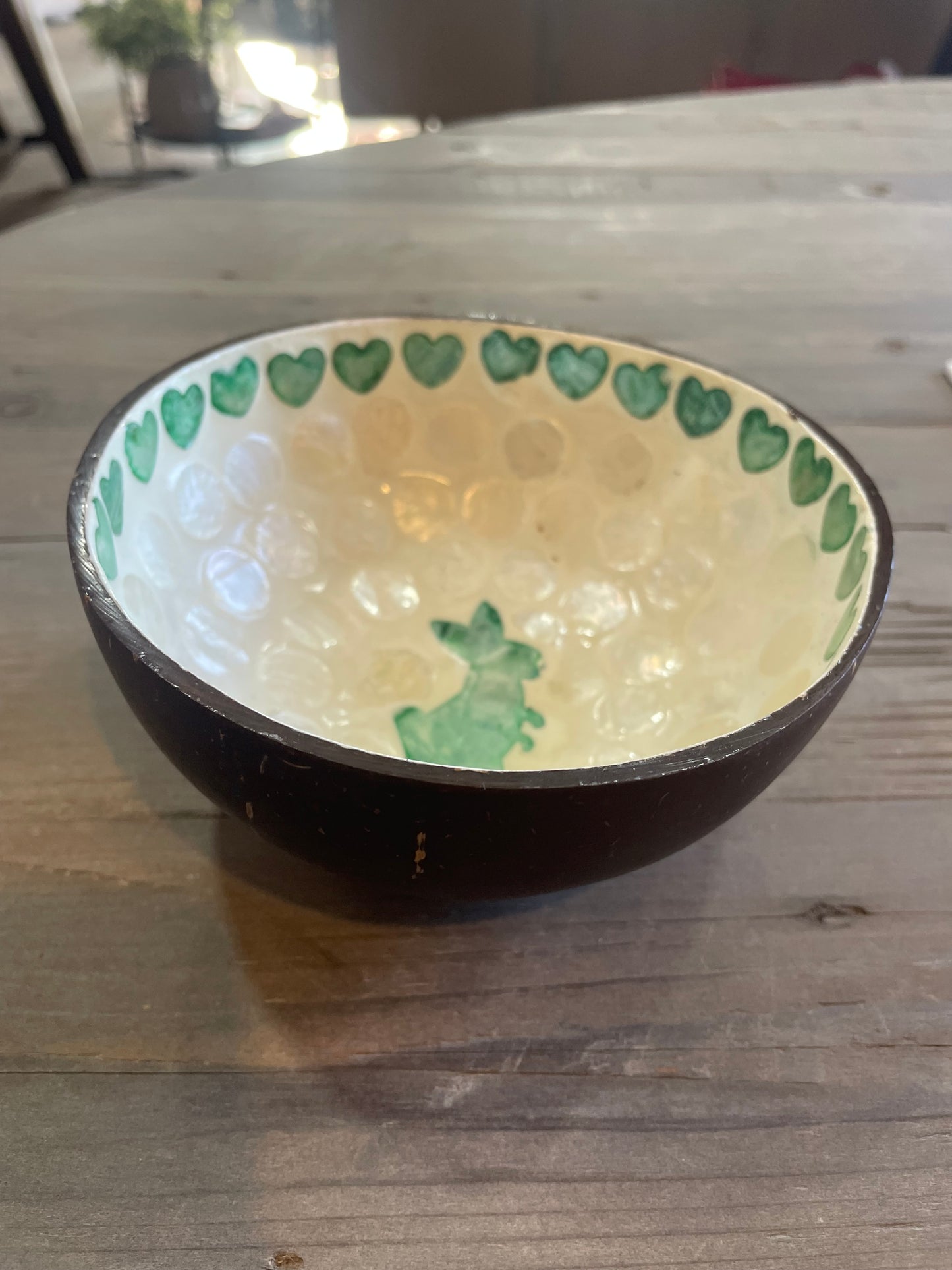 Coconut Bowl- Green Rabbit