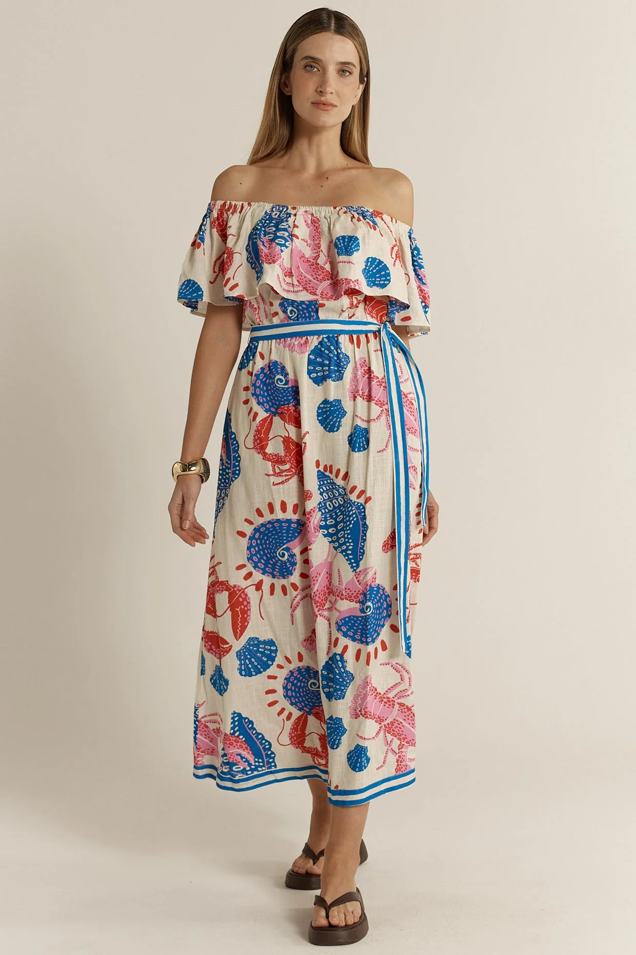 Soleil Dress - Lobster