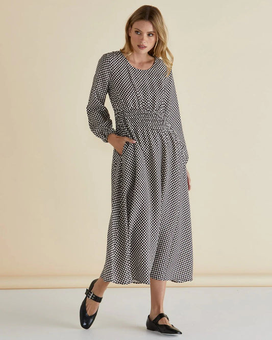 Rippon Dress - Chocolate Print