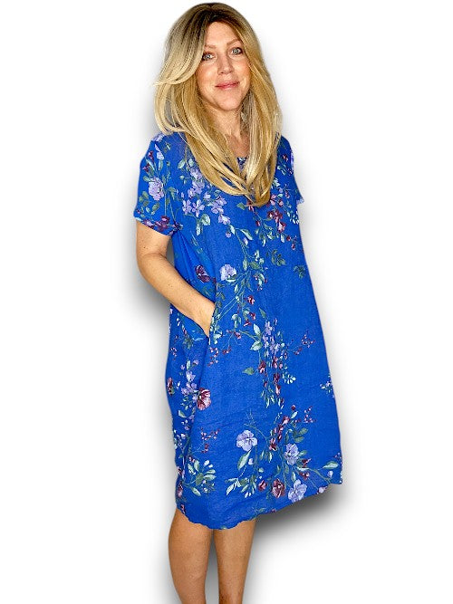 COBALT LINGONBERRY JUNGLE DRESS