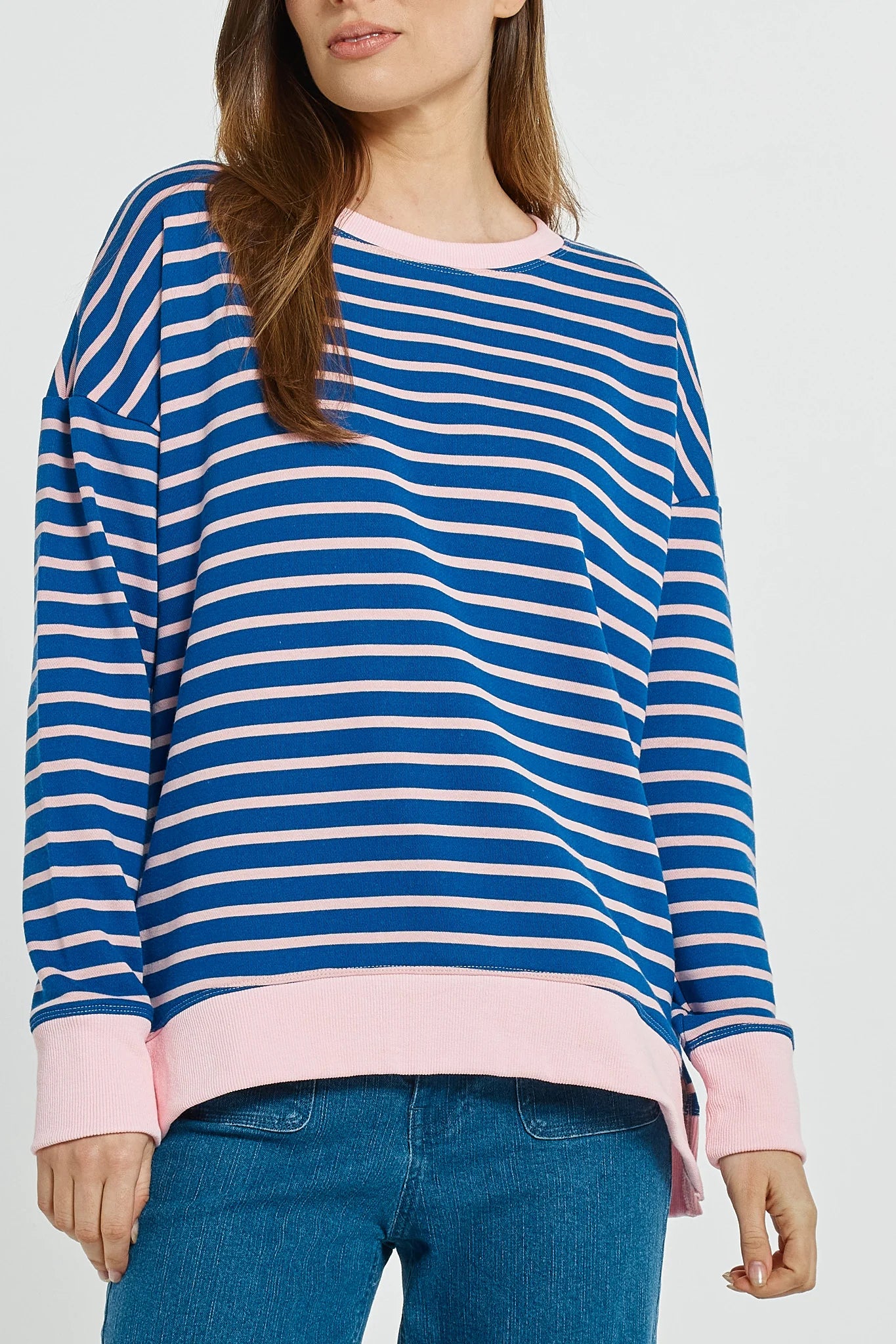 Tide Sweatshirt - Blue/Pink Stripe