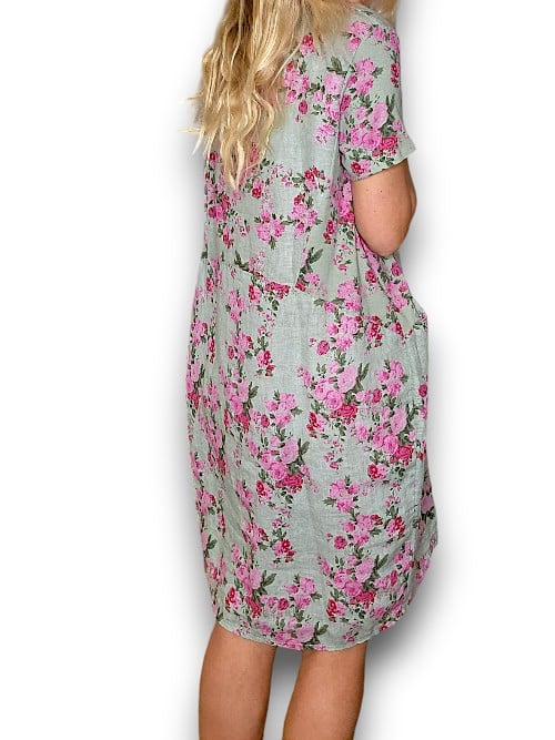 SAGE FAR AWAY ROSE JUNGLE DRESS