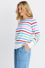 Indie Knit Sweater - Sorbet Stripe