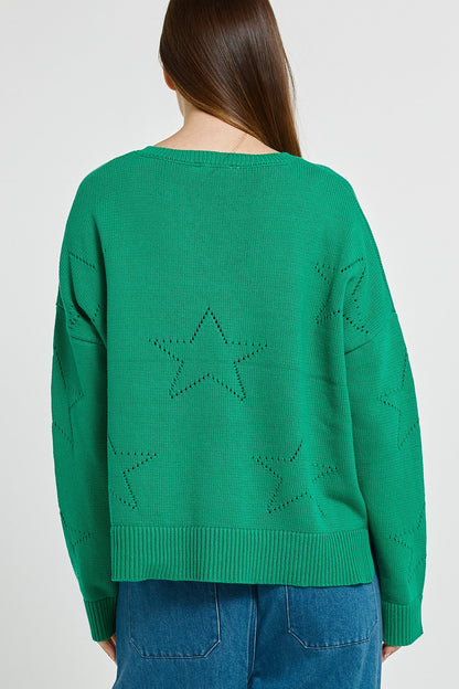 Selene Star Sweater - Green