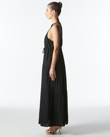 Midsummer Halter Maxi Dress - Black