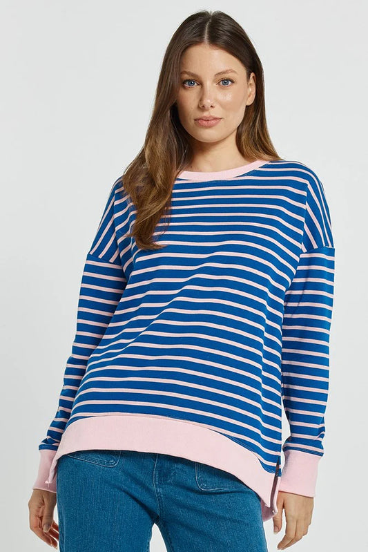 Tide Sweatshirt - Blue/Pink Stripe