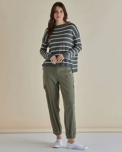 Lacey Lyocell Cargo Jogger - Khaki