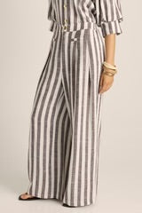 Saskia Pant - Brown Stripe