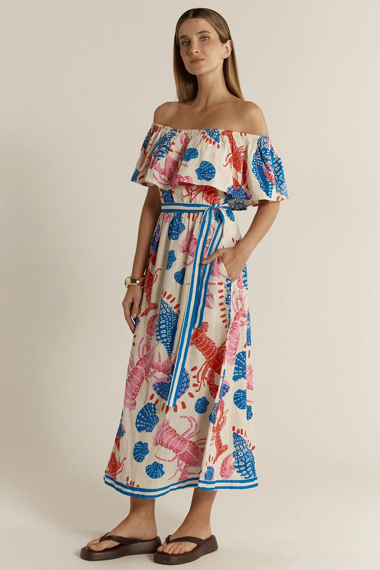 Soleil Dress - Lobster