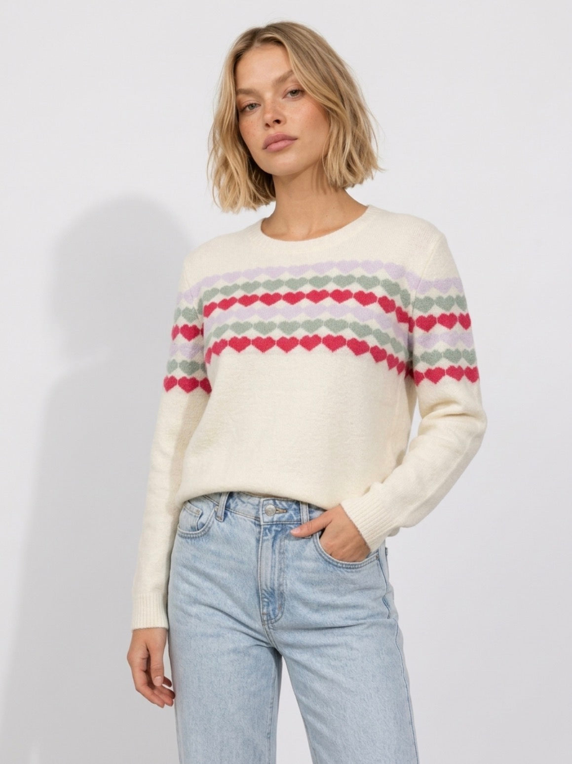 Row of Hearts Jumper