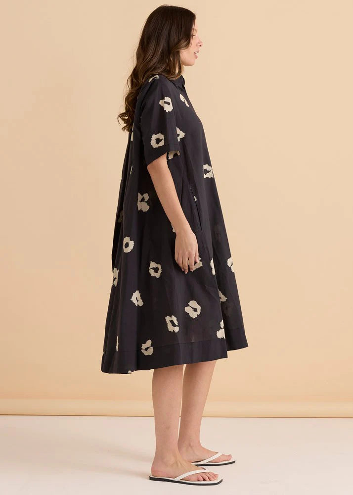 Savannah Swing Shirt Dress - Leopard Print