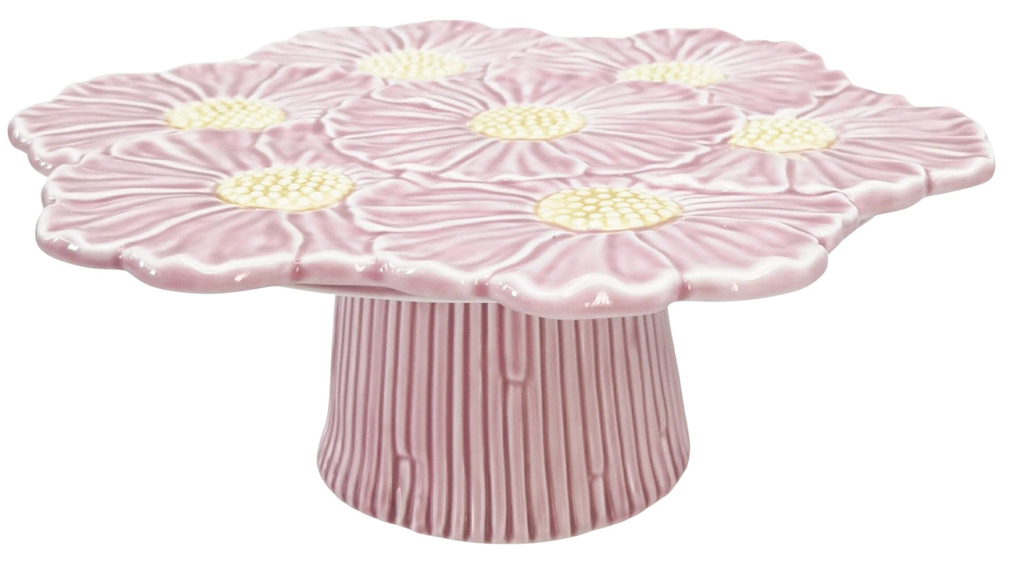 Flower Cake Stand Pink 26x10cm