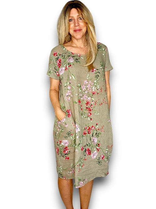 MOCHA LINGONBERRY JUNGLE DRESS