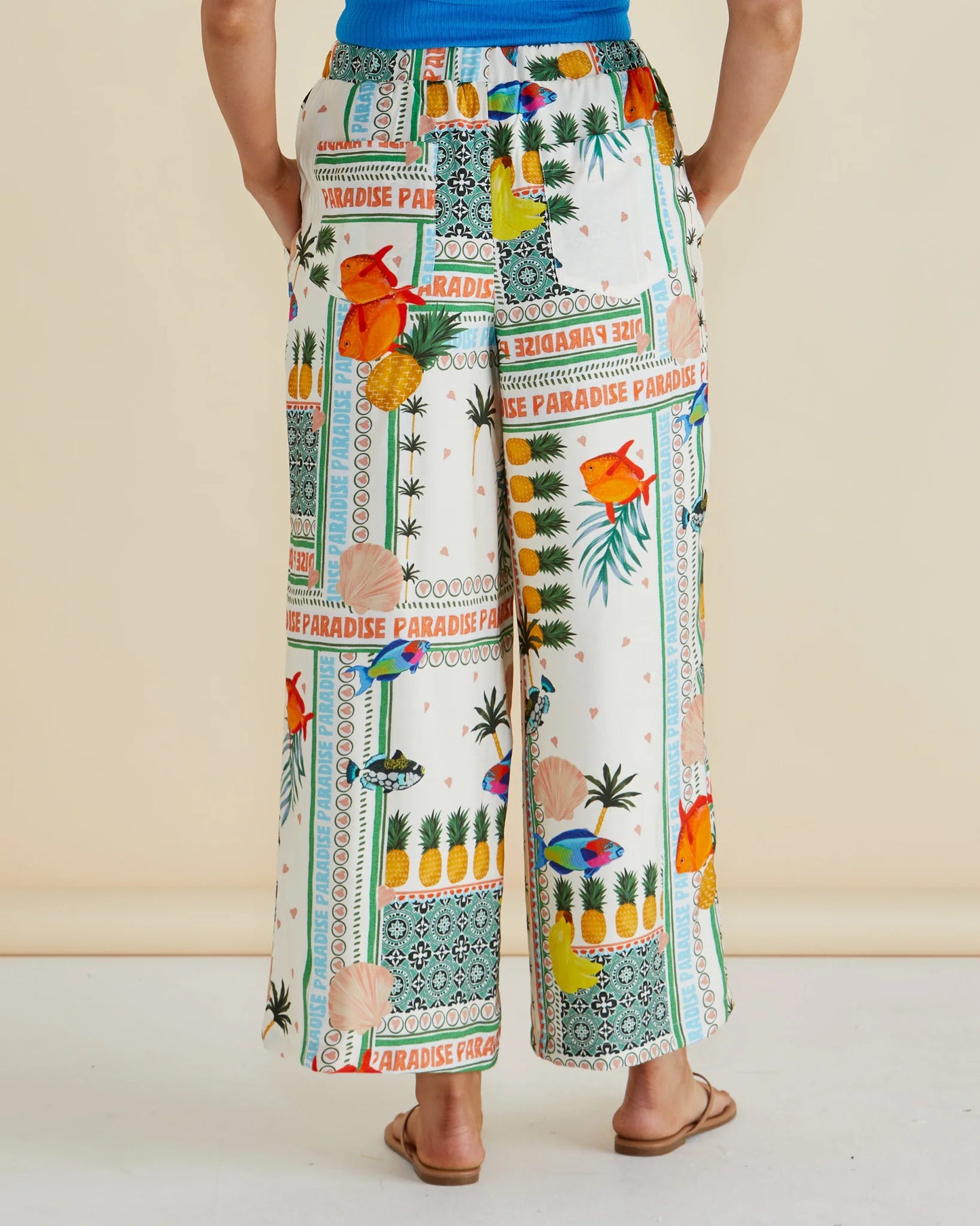 Sable Wide Leg Pant - Paradise Print