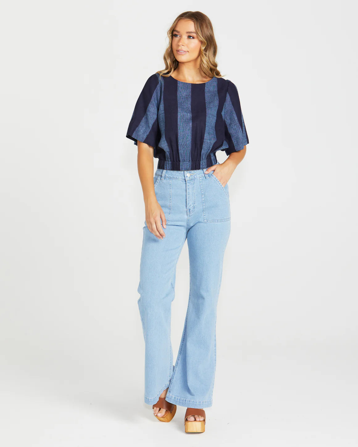 Cailee Top - Navy Stripe