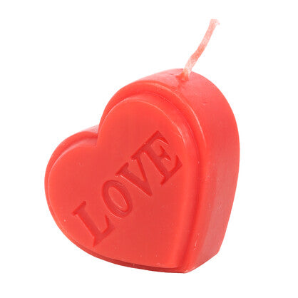 Red Love Heart Candle