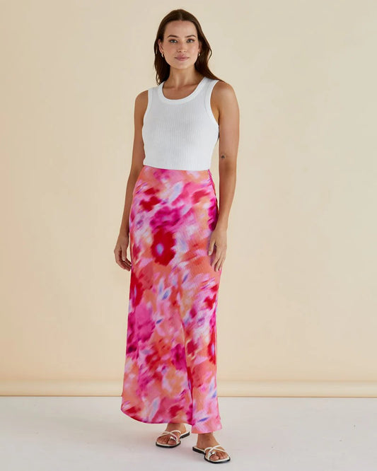 Mindy Skirt - Floral Abstract Print