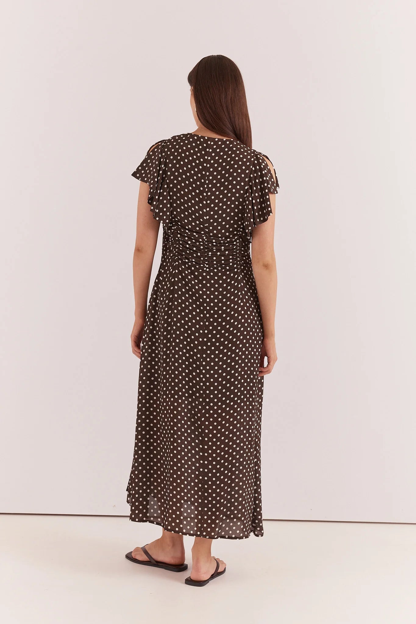Elba Ruched Waist Dress - Polka Dot