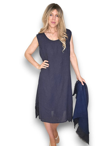NAVY AMALFI 2PC DRESS