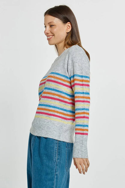 Elinda Sweater - Rainbow Stripe