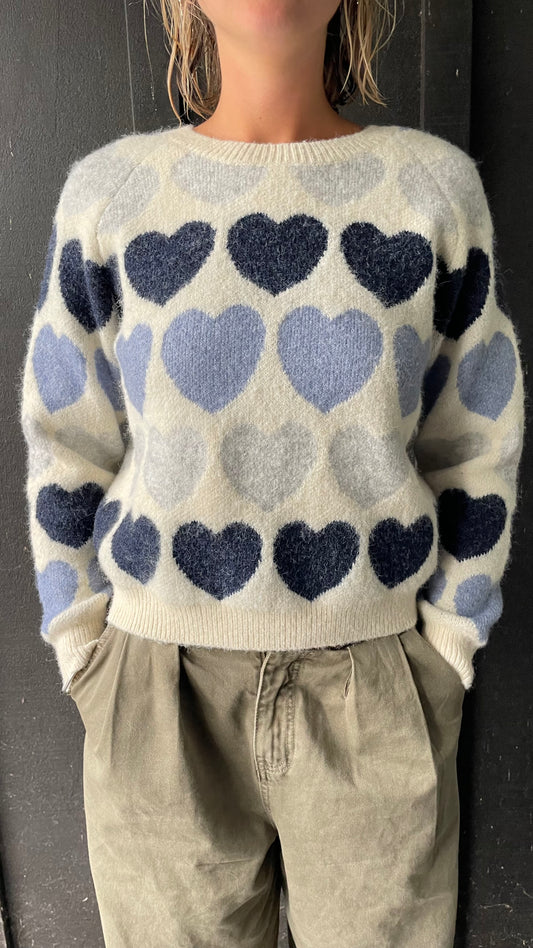 Heart Jumper - Blue