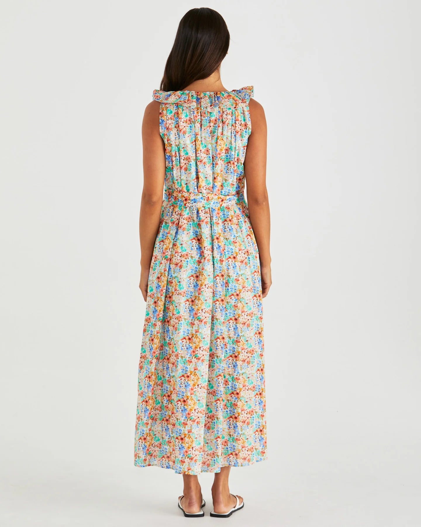 PANNA RUFFLED NECK DRESS - BLOSSOM