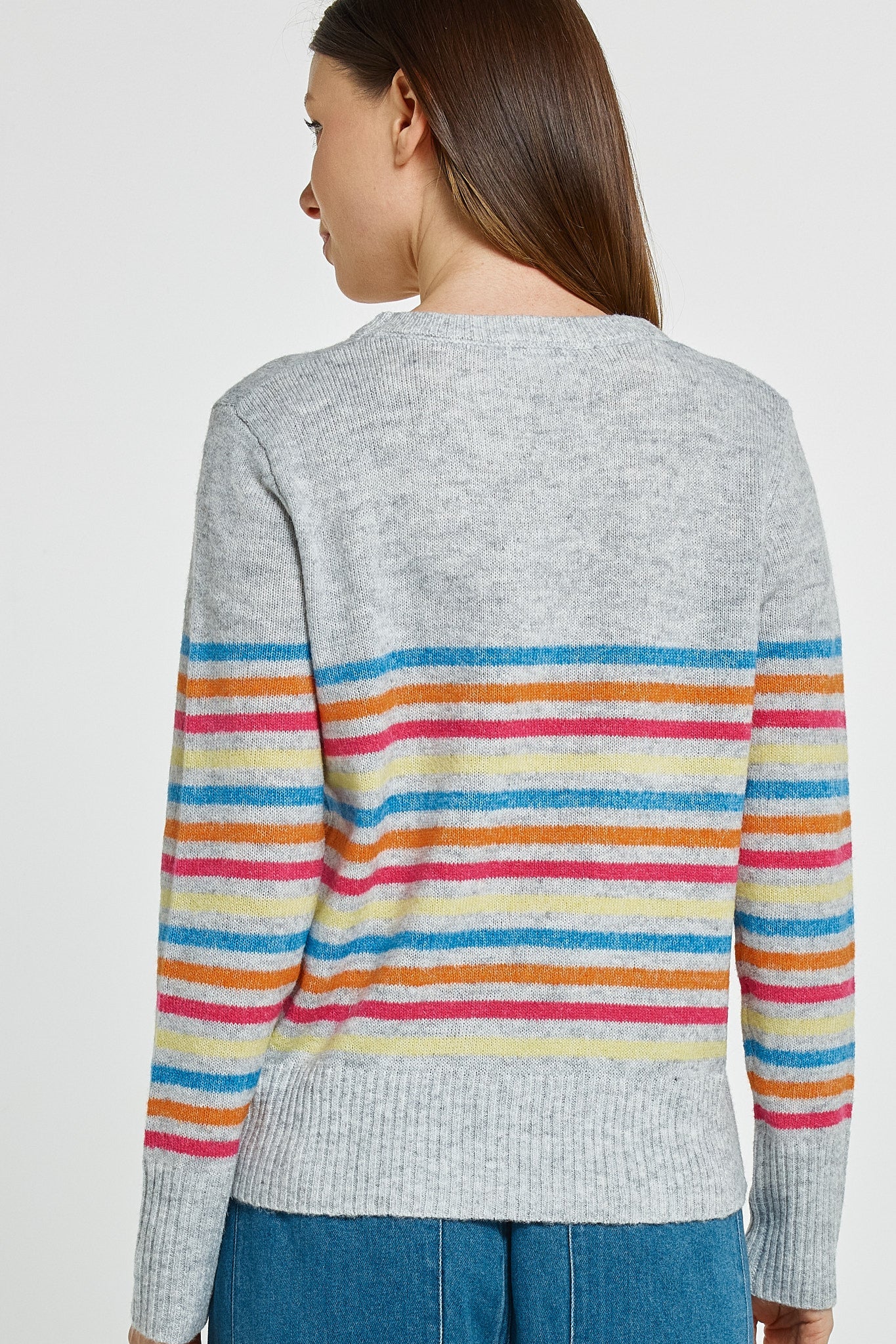 Elinda Sweater - Rainbow Stripe