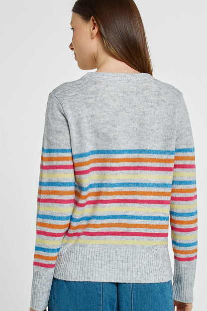Elinda Sweater - Rainbow Stripe