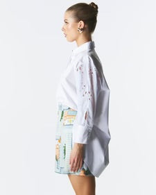 Lily Pad Broderie Shirt - Ivory