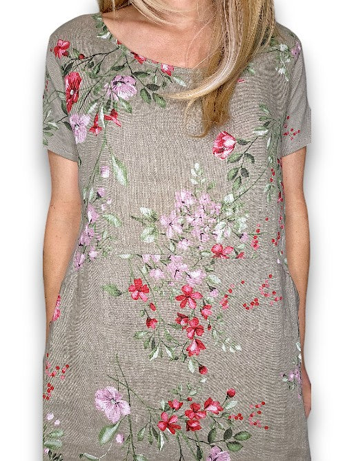 MOCHA LINGONBERRY JUNGLE DRESS