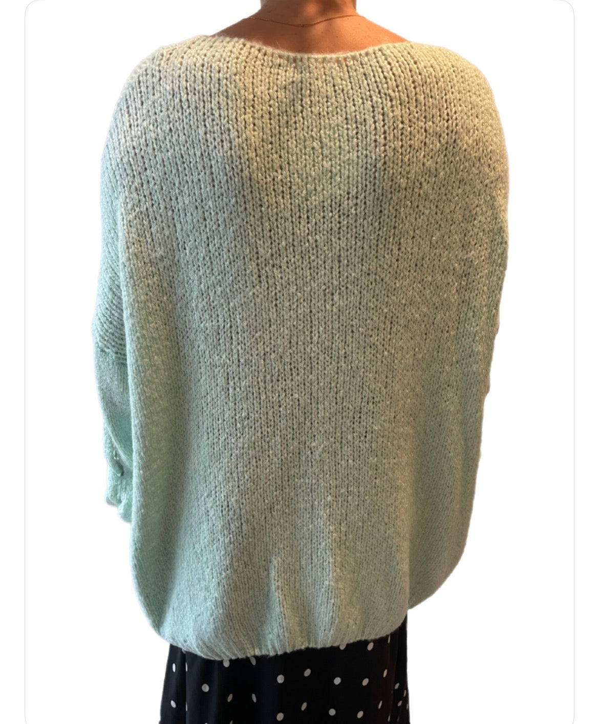 Plait Sleeve Knit - Mint