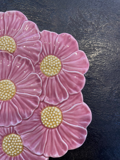 Flower Cake Stand Pink 26x10cm